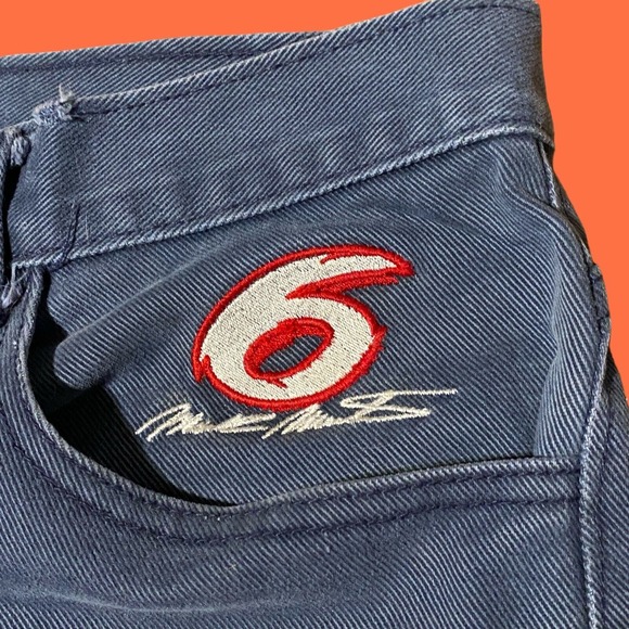 JH Design Nascar Valvoline Racing Mark Martin #6 Jeans Size 42 USA Rare - Picture 6 of 11